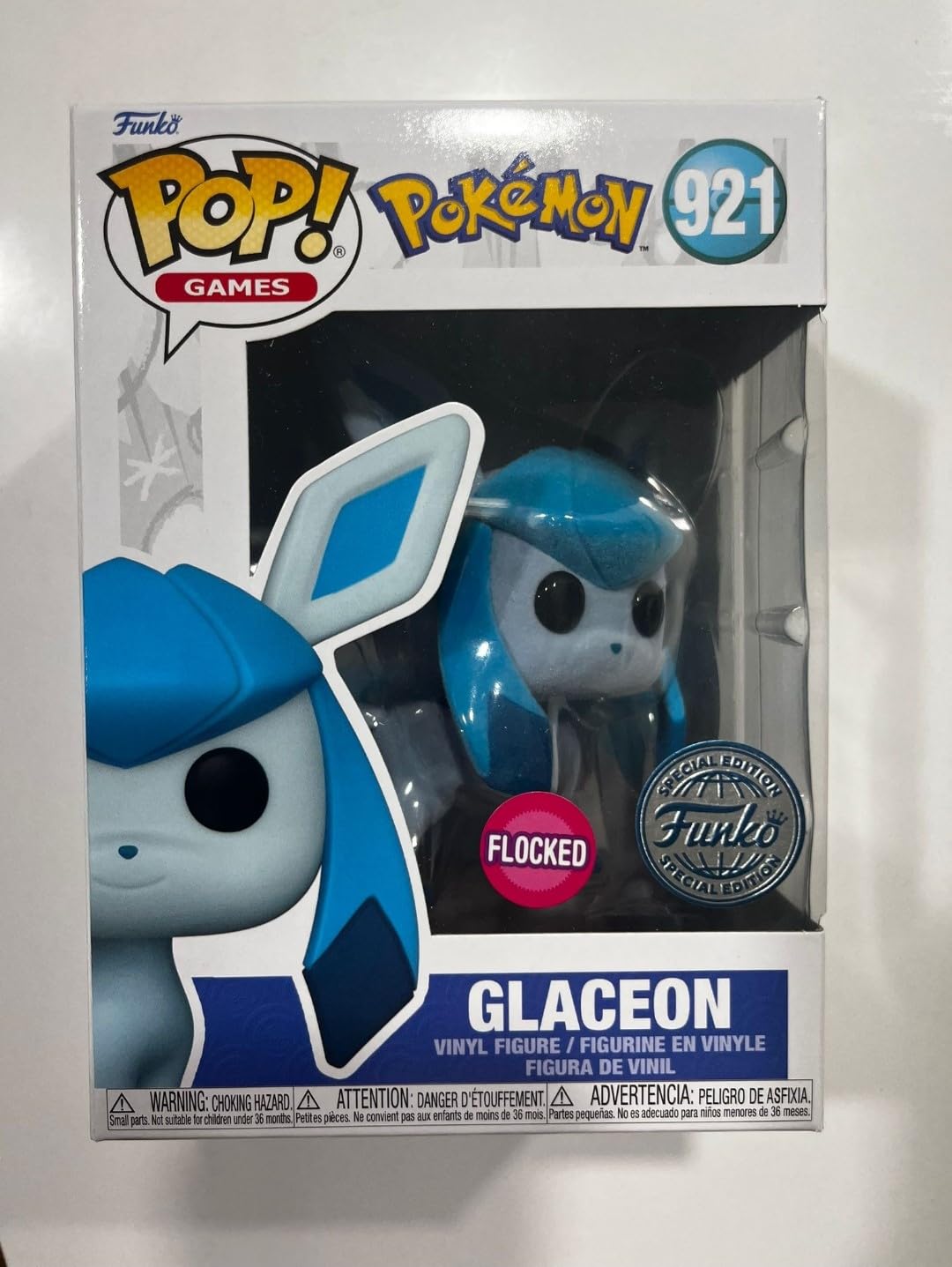 Funko Pop! Games glaceon Flocked hot Topic Exclusive Vinyl Figure (DRM230302)
