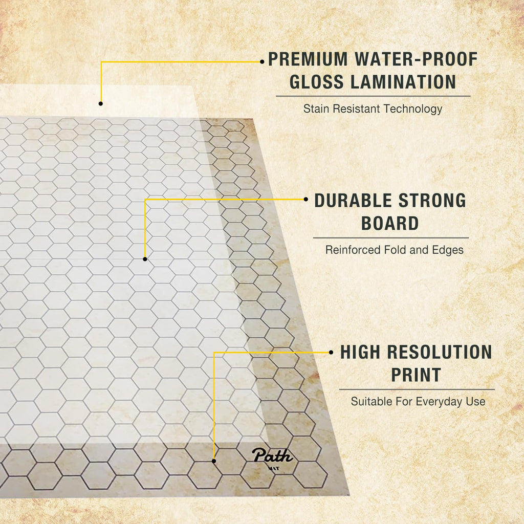 Double Sided Battle Game Mat for DND - Tabletop RPG Game Map. Great for Dungeons and Dragons, Pathfinder, Warhammer, and Other Tabletop RPG Games