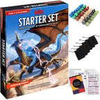 CraftyCrocodile Dungeons and Dragons Starter Set - Dragons of Stormwreck Isle - Extra 6 Dice Sets, Flannel Bags, Master Screen, New Heroes - D&D Board Game